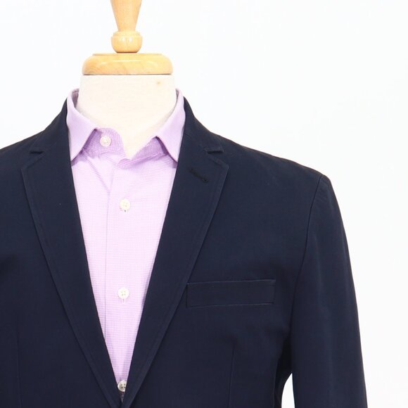 Combatant Gentlemen 40R Navy Blazer Sport Coat Jacket 2-Button Solid T487 - Picture 5 of 11
